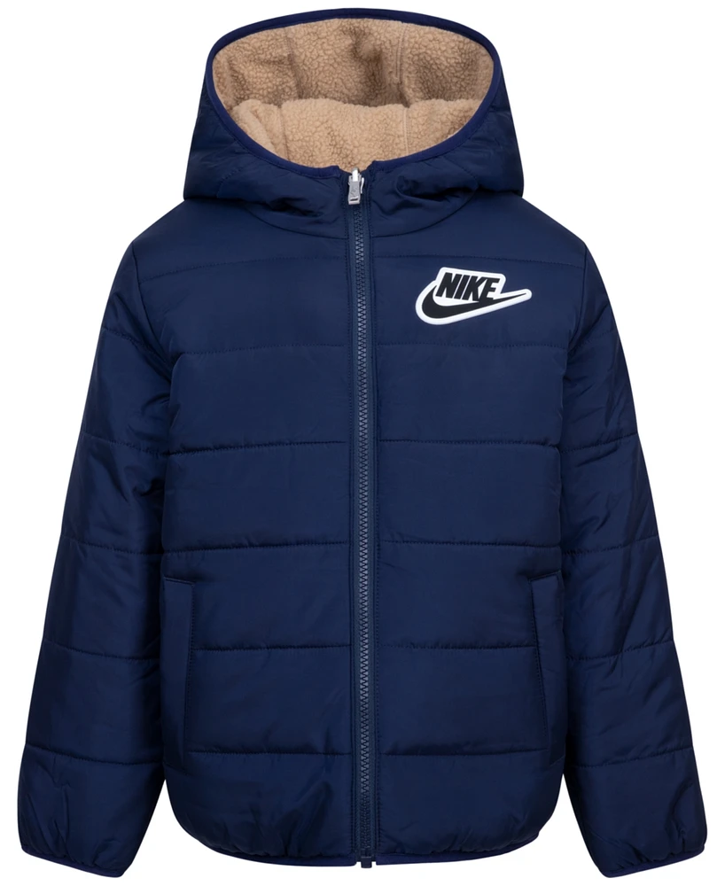 Nike Little Boys Reversible Faux-Sherpa Jacket