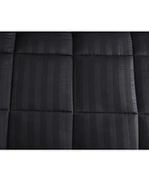 Kate Aurora All Season Hotel Dobby Stripe 8 PieceBed a Bag Comforter & Sheets Set , Burgundy - Queen