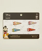 Disney | Macy's Mickey & Friends Varsity Pennant Enamel 4-Pc. Pin Set, Created for Macy's