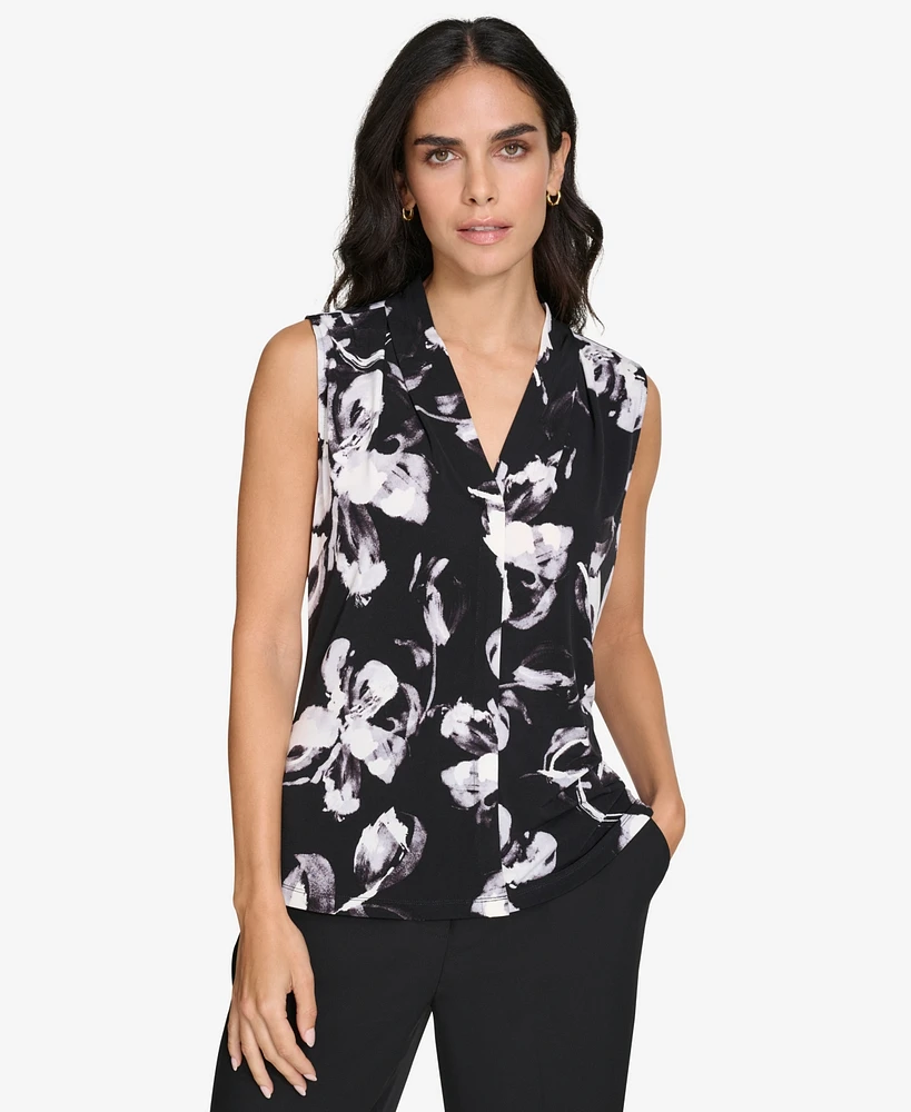 Calvin Klein Women Printed V-Neck Sleeveless Camisole Top