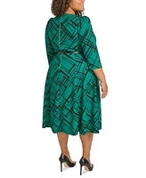 Calvin Klein Plus Abstract-Print Midi Dress