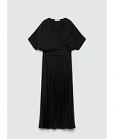 Mango Women's Pleated A-Line Dress