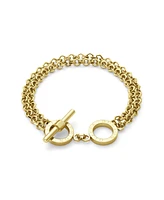 Olivia Burton Women's Honeycomb Toggle Gold Plated Bracelet - Gold