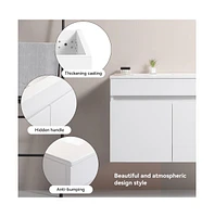 Slickblue 30-Inch Wall-Mounted Bathroom Vanity for Space-Saving and Modern Design