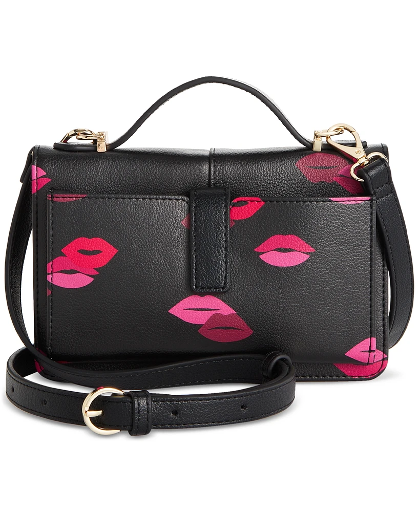 On 34th Lindzz Solid Lip Print Wallet on a String, Created for Macy's