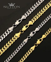 Rhona Sutton Silver Stainless Steel Curb Chain Bracelet