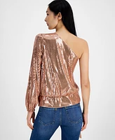 I.n.c. International Concepts Women's One-Shoulder Sequined Top, Exclusively at Macy's