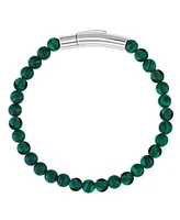 Rhona Sutton Stainless Steel Green Malachite Bead Bracelet