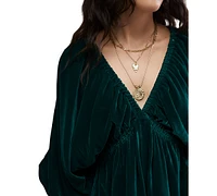 Free People Women's Portia Velvet Mini Dress