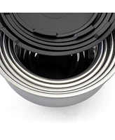 MegaChef 5 Piece Multipurpose Stackable Mixing Bowl Set with Lids