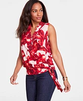 I.n.c. International Concepts Women's Floral-Print Side-Tie Blouse, Created for Macy's