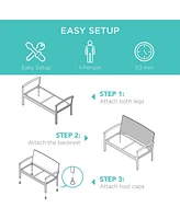Best Choice Products 2-Person Outdoor Wicker Bench Garden Patio Porch Furniture w/ 700lb Capacity, Cushion