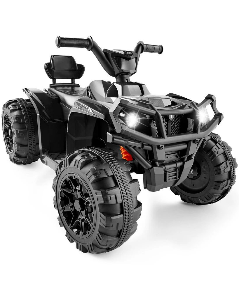 Best Choice Products 12V Kids Ride-On Atv Quad w/ Bluetooth, 2.4mph Max, Treaded Tires, Led Lights, Radio