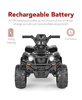 Best Choice Products 12V Kids Ride-On Atv Quad w/ Bluetooth, 2.4mph Max, Treaded Tires, Led Lights, Radio