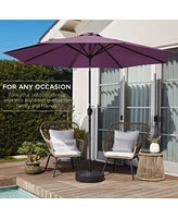 Best Choice Products 10ft Outdoor Steel Market Patio Umbrella w/ Crank, Tilt Push Button, 6 Ribs