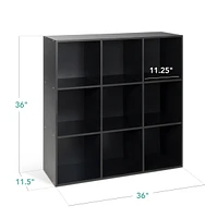 Best Choice Products 9-Cube Bookshelf, 11in Display Storage Compartment Organizer w/ 3 Removable Back Panels