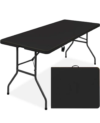 Best Choice Products 6ft Plastic Folding Table, Indoor Outdoor Heavy Duty Portable w/ Handle, Lock