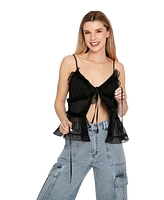 Belle & Bloom Women's Heart Of Glass Chiffon Cami