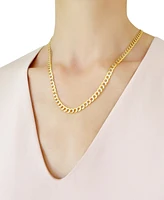 20" Two-Tone Open Curb Chain Necklace (5-3/4mm) in Solid 14k Gold & White Gold - Two