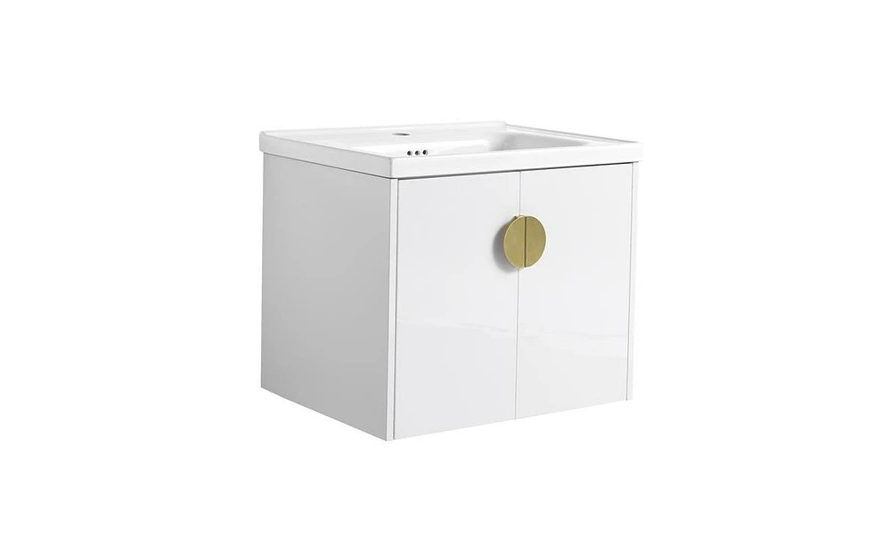 Slickblue Soft-Close Doors Bathroom Vanity with Sink, Ideal for Small Bathrooms