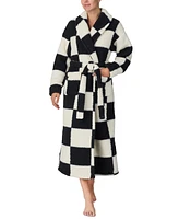 Sanctuary Women's Belted Checkered Fleece Robe