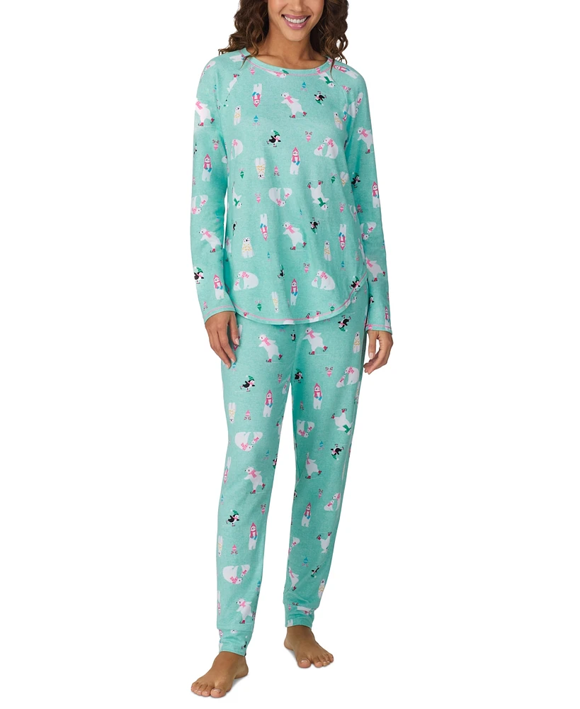 Cuddl Duds Women's Printed Jogger Pajama Set