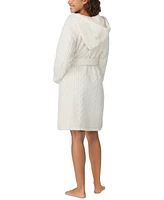 Cuddl Duds Women's Hooded Long-Sleeve Wrap Robe