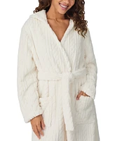 Cuddl Duds Women's Hooded Long-Sleeve Wrap Robe