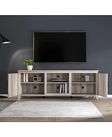 Slickblue Tv Stand Media Console with Storage and Two Doors