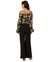 Adrianna Papell Women's Off-The-Shoulder Lace & Crepe Jumpsuit