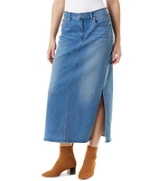 Gloria Vanderbilt Women's Side-Slit Denim Maxi Skirt