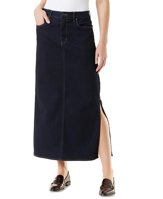 Gloria Vanderbilt Women's Side-Slit Denim Maxi Skirt