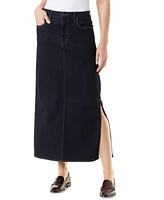 Gloria Vanderbilt Women's Side-Slit Denim Maxi Skirt