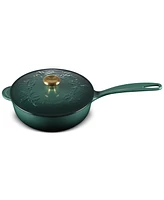 Le Creuset Holly Collection Enameled Cast Iron 2.25-Qt. Traditional Saucier with Lid