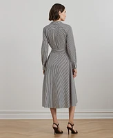 Lauren Ralph Lauren Women's Striped Surplice Broadcloth Midi Dress