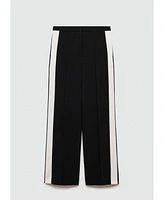 Mango Women's Contrasting Sides Striped Pants