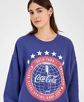 Grayson Threads, The Label Juniors' Coca Cola Disco Crewneck Sweatshirt