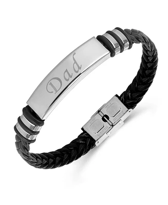 Rhona Sutton Silver Stylish Dad Stainless Steel Bracelet