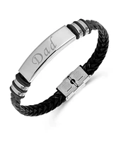 Rhona Sutton Silver Stylish Dad Stainless Steel Bracelet