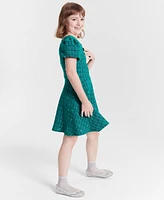 Rare Editions Big Girls Sequin Tweed Social Dress