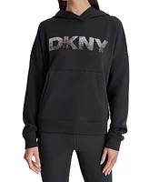 Dkny Sport Women's Sequin Pullover Fleece Hoodie