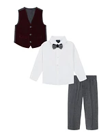 Nautica Baby Boys Velvet Duo Vest, 4-Piece Set