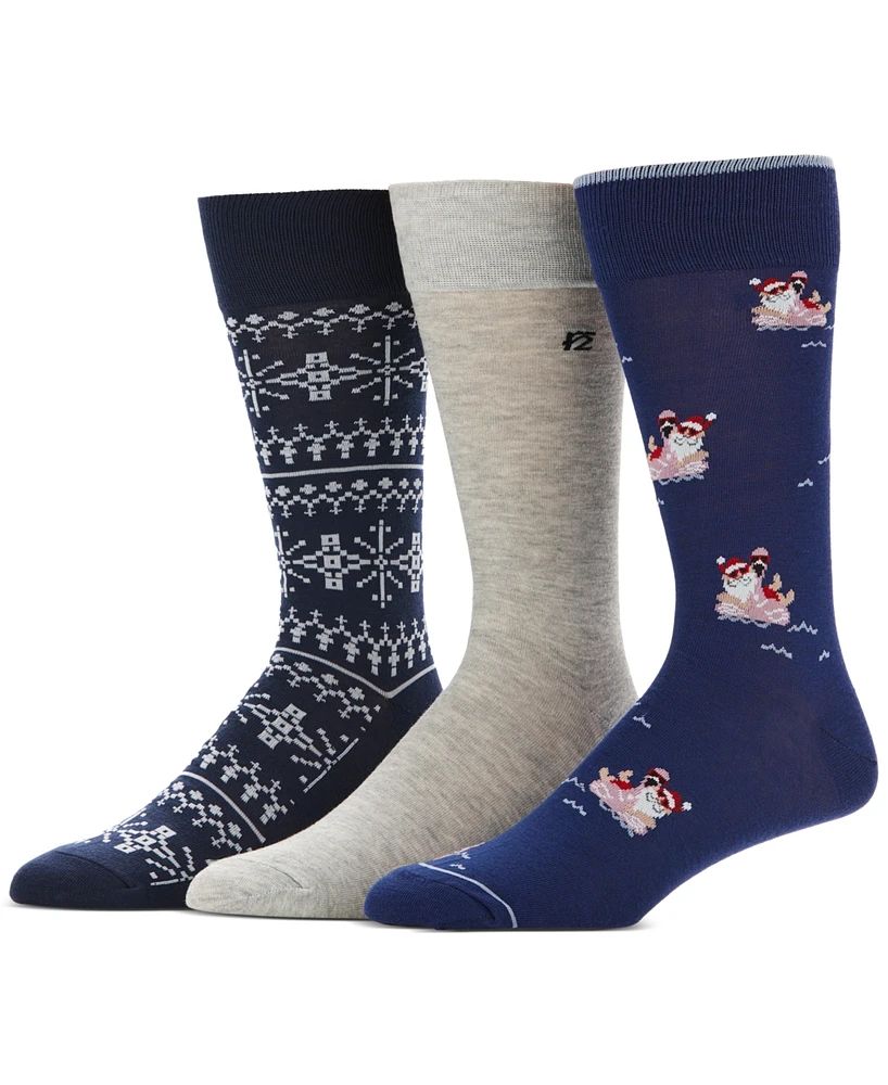 Perry Ellis Portfolio Men's 3pk. Festive Graphic Socks