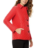 Jones New York Women's Diamond-Quilted Button-Up Jacket