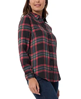 Jones New York Women's Plaid-Print Button-Front Shirt