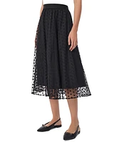 Jones New York Women's Shirred-Waist Pull-On Midi Dress