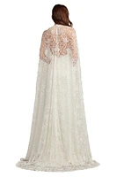 Tadashi Shoji Women's Piers Embroidered Cape Gown