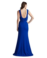 Tadashi Shoji Setta Pleated Cascading Ruffle Gown