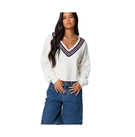 Edikted Women's Lauryl V Neck Sweater