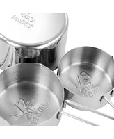 MegaChef 14 Piece Stainless Steel Measuring Cup and Spoon Set with Mixing Bowls